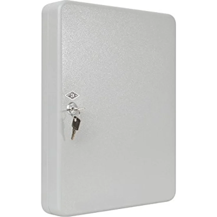 Wedo 10256537X Schlüsselschrank (für 70 Schlüssel, pulverbeschichtetes Stahlblech 28 x 6 x 37 cm, Sicherheitsschloß inklusive 2 Schlüssel) lichtgrau – Bild 4