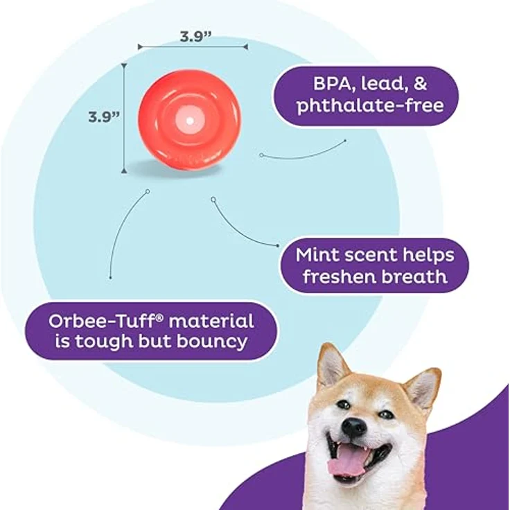 Outward Hound Lil' Snoop, Interaktives Snack-spielzeug für kleine Hunde, robustes und schadstofffreies Material, mintduftend, rot – Bild 4