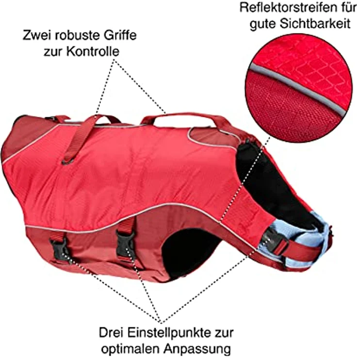 Kurgo Surf N Turf Hundeschwimmweste (XS, Hundeschwimmweste), Hundebekleidung – Bild 3