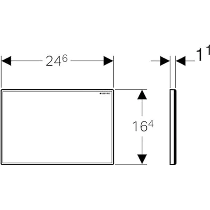 Geberit 115.768.46.1, Blindabdeckung Sigma, Chrom matt für Schalter-Zubehör – Bild 2