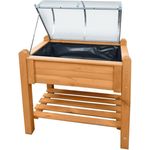 NATIV Hochbeet großes Hochbeet mit Abdeckung, Kiefernholz, FSC-zertifiziert, braun