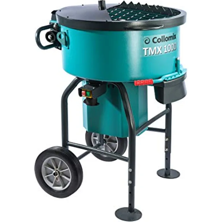 Collomix Zwangsmischer TMX1000, 2,0 kW, 131 kg, kompakt und mobil für Beton, Zement, Putz und Mörtel