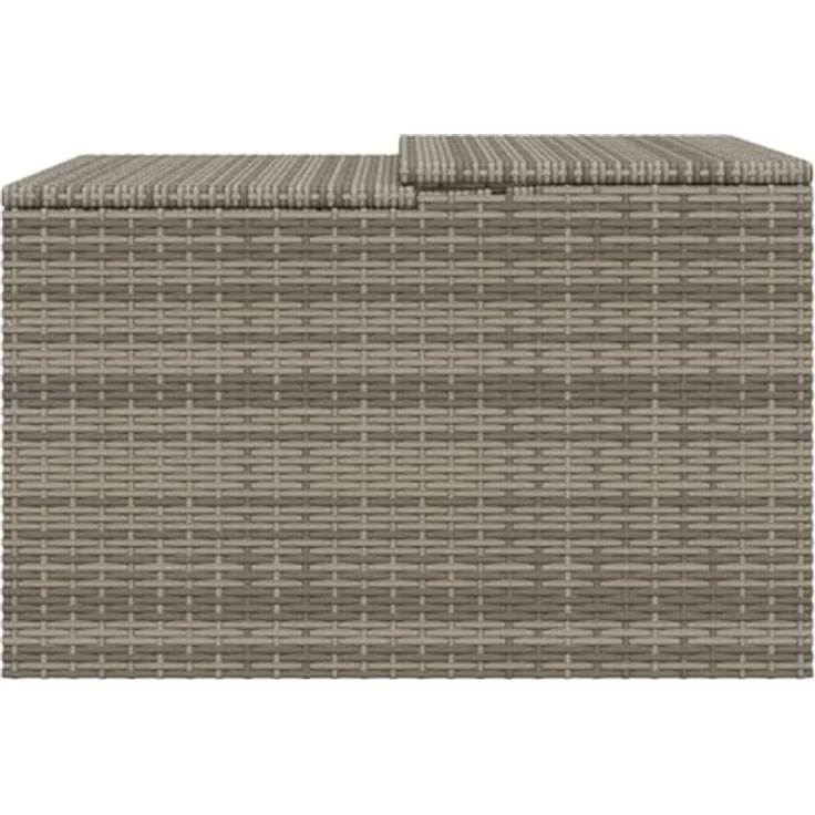 vidaXL Mähroboter-Garage Grau 86x90x5257 cm Polyrattan, Witterungsbeständig, Stabiler Rahmen – Bild 6