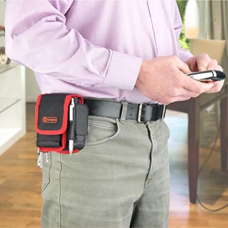 Connex Universal-Businesstasche - 2 Fächer - Mit Klettverschluss - Ideal für Baustelle, Büro & Outdoor - Aus Polyester - Pflegeleicht-Handytasche-Gürteltasche - COX952312 - Preisvergleich – Bild 2