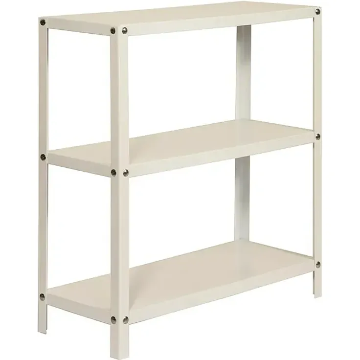 Simonrack Simonhome Metallregal Classic Mini, Weiß, H 90 x B 80 x T 30 cm, 3 Böden, Traglast 100 kg pro Boden, Schraubmontage