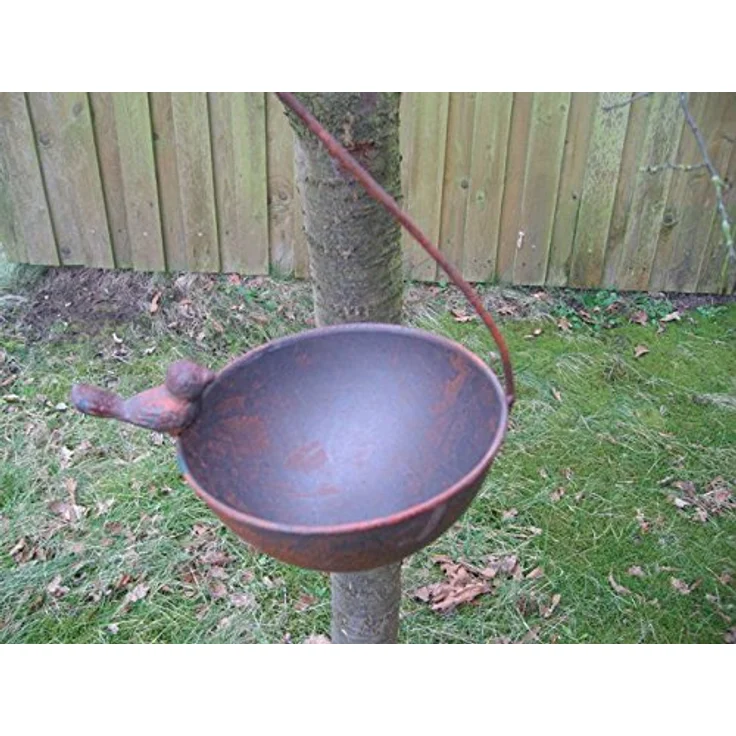 Vogeltränke Vogelbad Vogel-Futterstelle z. Hängen Eisen massiv – Bild 3