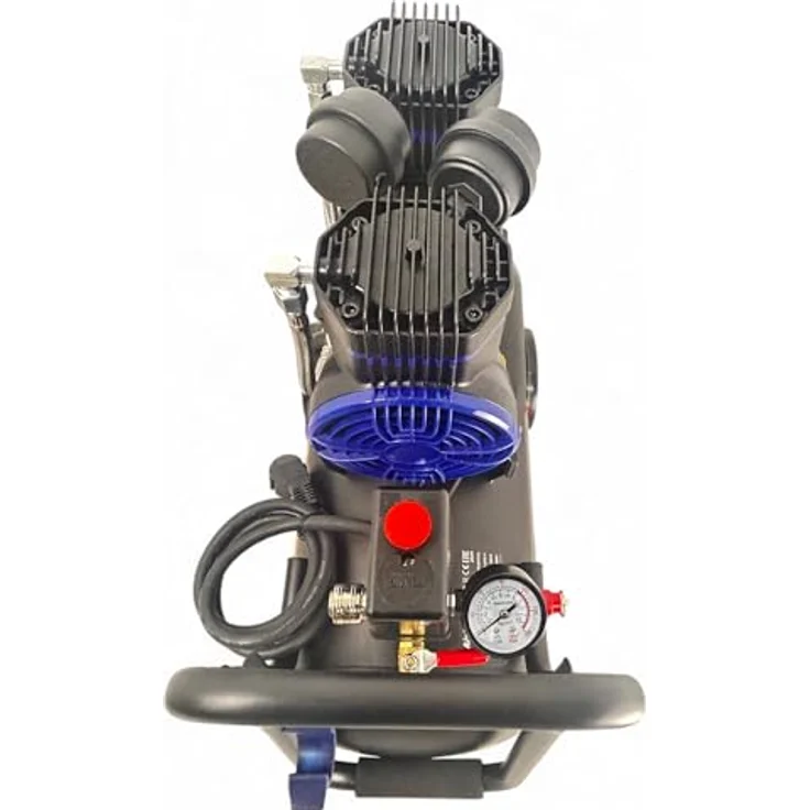 DeTec Geräuscharmer Ölfreier Luft-Kompressor mit 24L Kessel 250 L/min 8 bar, weiß – Bild 8