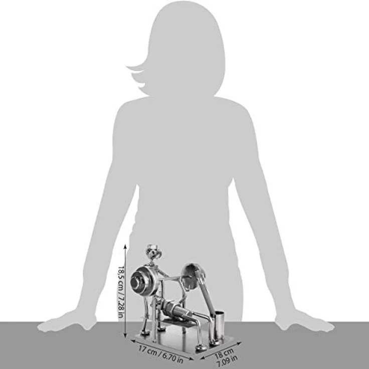 BRUBAKER Schraubenmännchen Bodybuilder - Metallfigur Handarbeit mit Stiftehalter – Bild 8