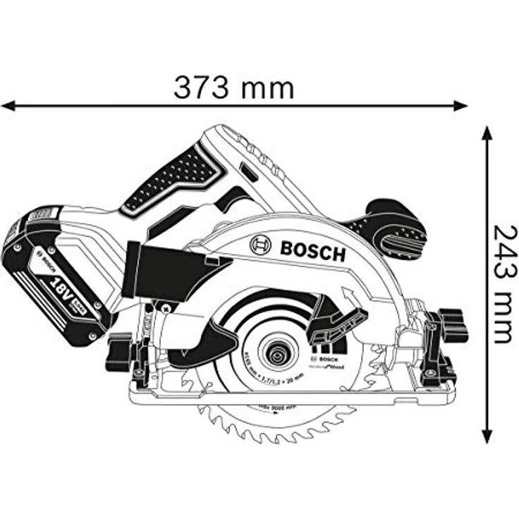 Bosch Professional GKS 18V-57 G Akku-Kreissäge, mit 2 x 18 V 5,0 Ah Akku, Schnitttiefe: 57 mm (bei 90°), L-Boxx, 06016A2100 – Bild 6