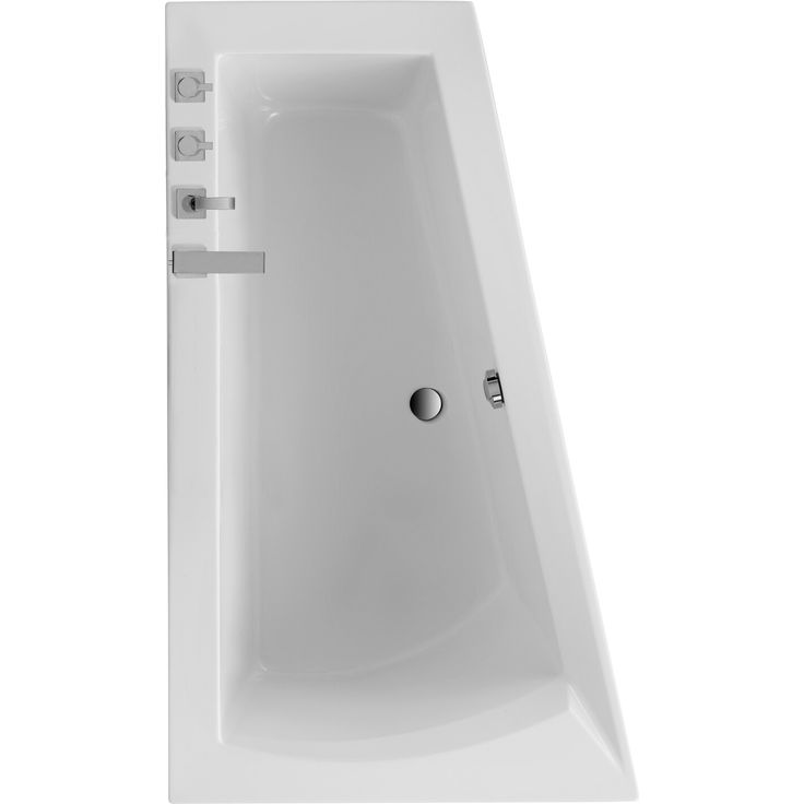 Ottofond Badewanne "Galia" 170 x 100 cm Modell B, aus Sanitäracryl, asymmetrische Form