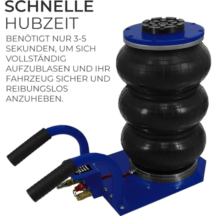 Monster Shop Pneumatischer Wagenheber 3,5T Kurzer Tragegriff 40cm Hubhöhe Rangierwagenheber, robust pulverbeschichteter Stahlrahmen – Bild 6