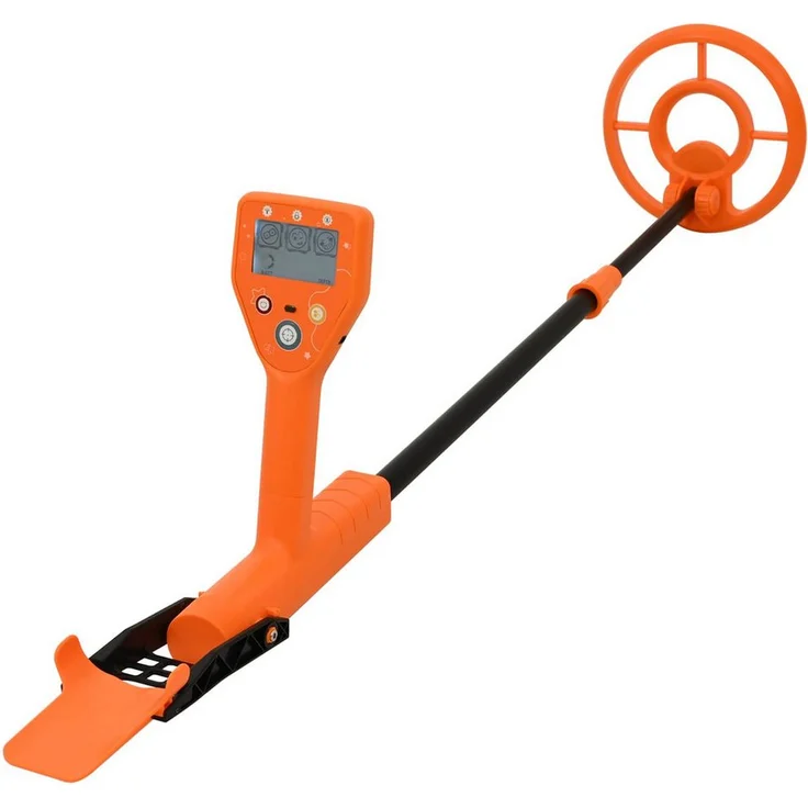 vidaXL Metalldetektor mit LCD-Display, wasserdichte 19 cm Suchspule, verstellbarer Griff, gelb