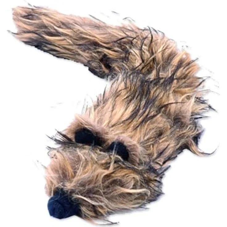 Aumüller Katzenspielzeug Frettchen Figo - gefüllt mit Baldrian, Katzenminze und Silver Vine, kuschelweicher Schmuseplüsch, zertifizierte natürliche Füllung, 42 x 10 x 3 cm - Preisvergleich – Bild 1