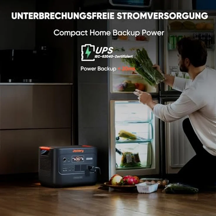 Jackery E3000 V2, 3072Wh Powerstation mit 200W Solarpanel, 3600W Dauerleistung, 2x USB-C PD100W, ideal für Notstrom, Camping und Haushalt – Bild 5