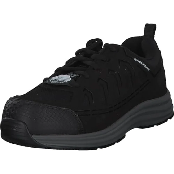 Skechers Works Malad II, Arbeitsschuhe mit Stahlkappe, rutschhemmend und ESD-fähig, Schwarz, Gr. 42.5 – Bild 1