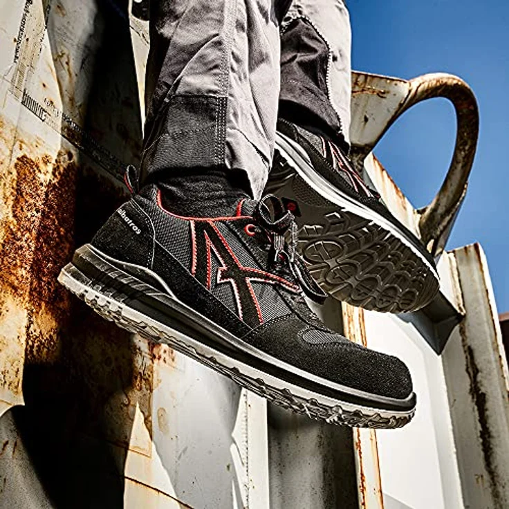 Albatros Albatros Sicherheitsschuh Clifton Low S3 SRC Arbeitsschuh - hydrophobiertes Veloursleder, DUO-PU Sohle, metallfrei – Bild 8