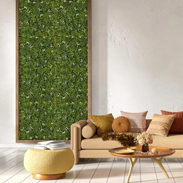 Hjh Office Kunstpflanze More Green I, 50 cm, wandfüllendes Dekoelement in Grün mit praktischen Befestigungsösen – Bild 4