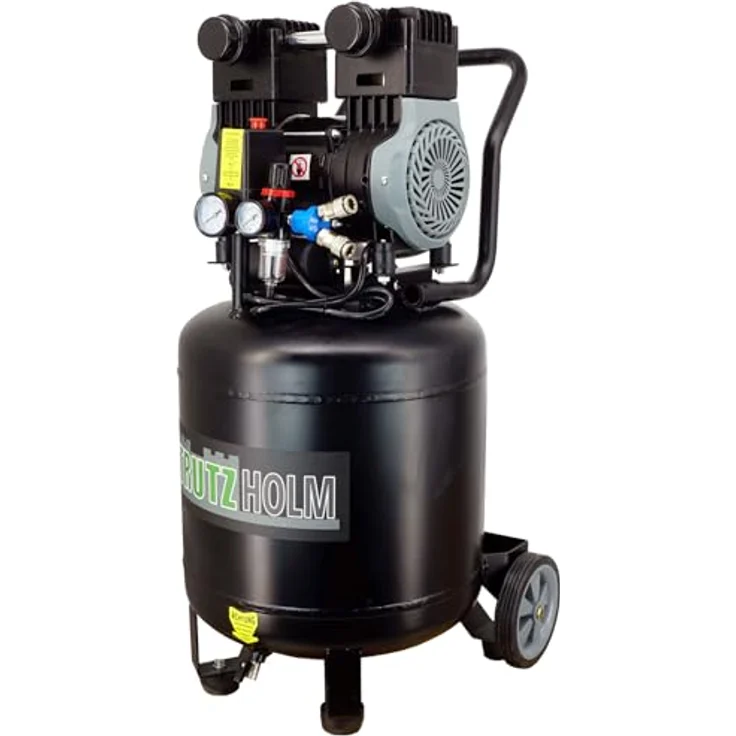 TrutzHolm Silent Flüsterkompressor 50L, 1500W, 62dB, 8 bar, vertikal, ölfrei, wartungsarm – Bild 1