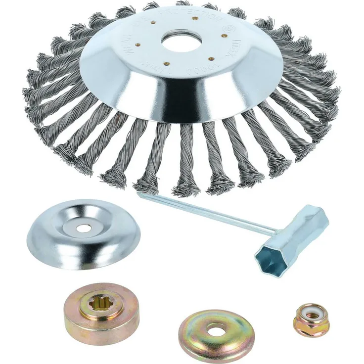 vhbw Unkrauthacke passend für Honda 435, 431, UMK425 Freischneider, robuste Metallkonstruktion für effektive Unkrautentfernung, silber, mit Zubehör-Set