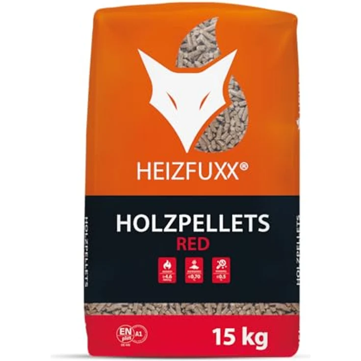 HEIZFUXX Holzpellets Red 6mm, 15kg Sack (65 Stück, 975kg pro Palette), Hartholzpellets, ENplus A1 zertifiziert, CO₂-neutral, FSC-zertifiziert – Bild 4