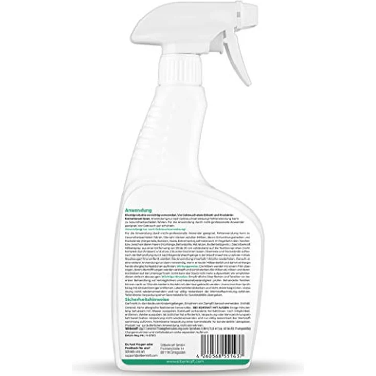 Silberkraft Milbenspray Matratzen und Polster 500ml, naturinspirierter Milbenschutz mit Geraniol, hilfreiches Anti-Milben-Mittel, gegen Hausstaubmilben, Milbenbezug Alternative – Bild 4