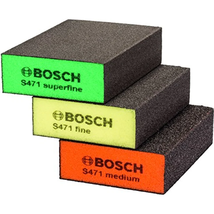 Bosch Professional 3tlg. Schleifschwamm S471 Best for Flat and Edge Set (Mittel (Orange) - Fein (Gelb) - Superfein (Grün), Zubehör Handschleifen) - Preisvergleich – Bild 3