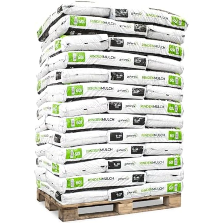 GALAMIO Rindenmulch 1-40 mm, 100 % reine Baumrinde, 1 Palette (39 x 60 l Sack / 2340 l) – Bild 2
