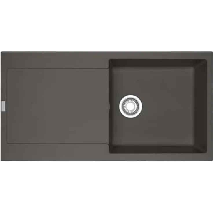 Franke Maris MRG 611-97, Fragranit-Einbauspüle in Schiefergrau, 97 x 50 cm, reversibles Becken, Exzenterbetätigung