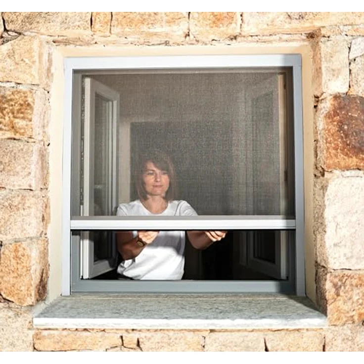 AvosDim.com Insektenschutzrollo Fenster & Tür Aluminium – Luxus, extrudiertes Aluminium in weiß, braun, anthrazit grau und schwarz – Bild 1