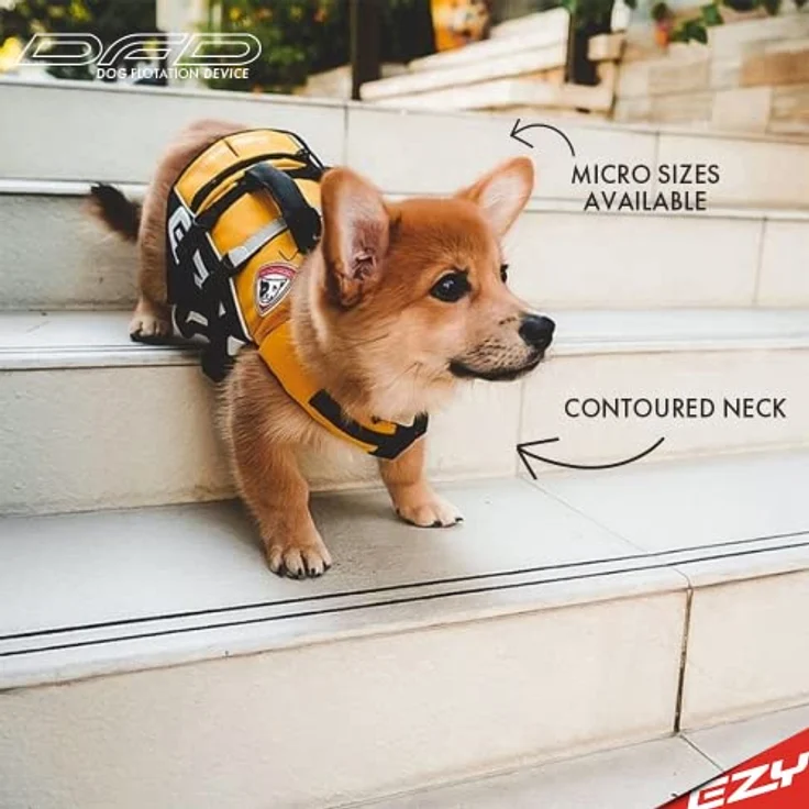 EzyDog LIFE JACKET XL, Hundeschwimmweste in Rot, verstellbare Gurte für sicheren Sitz, geeignet für Hunde von 50-66 cm und über 41 kg – Bild 8
