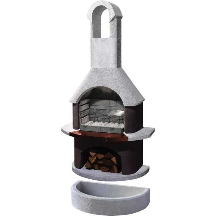 Buschbeck Sockelerhöhung Rondo, weiß, 20 cm höhere Arbeitshöhe für Grillkamin