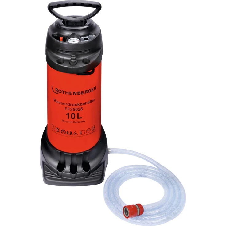 ROTHENBERGER Wasserdruckbehälter FF35028, 10l mit Manometer und Schnellsteck-Kupplung für Kernbohrungen
