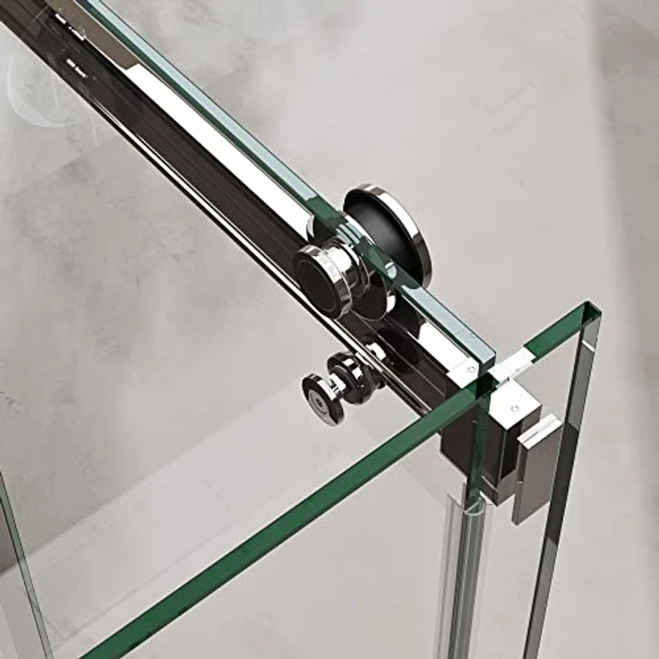 doporro Duschkabine Schiebetür Dusche Eckdusche 90x120x195cm ESG-Sicherheitsglas Klarglas 4-Punktbefestigung inkl. Nano-Beschichtung Ravenna17-2 – Bild 4