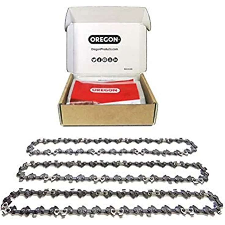 Oregon - Set mit 3 Kettensägeketten für 14 Zoll (35 cm) Kettenführungen, 52 Antriebsglieder, geringe Sprungkraft, kompatibel mit Husqvarna, McCulloch, Ryobi, Bosch und anderen – Bild 1