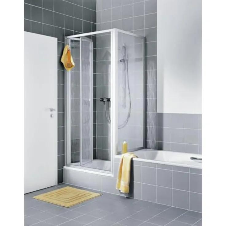 Kermi Nova 2000 Seitenwand TWD 0900x1600 BV, gerahmt, Kunstglas Kerolan Fontana, verstellbar, Made in Germany, geprüft nach DIN EN 14428