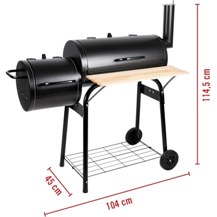 BBQ Collection, Holzkohlegrill, Grill smoker (104 cm) – Bild 2