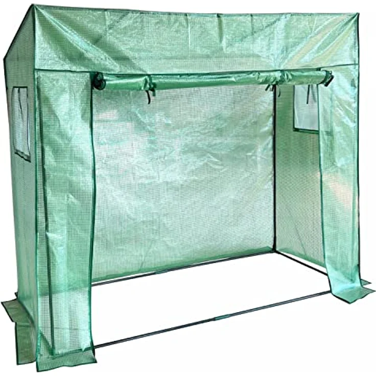 NYVI Foliengewächshaus NYVIGreen 150x100x50 cm - Winterfestes Gewächshaus für Pflanzen und Gemüse - Lichtdurchlässig, atmungsaktiv, stabil - Grün – Bild 1