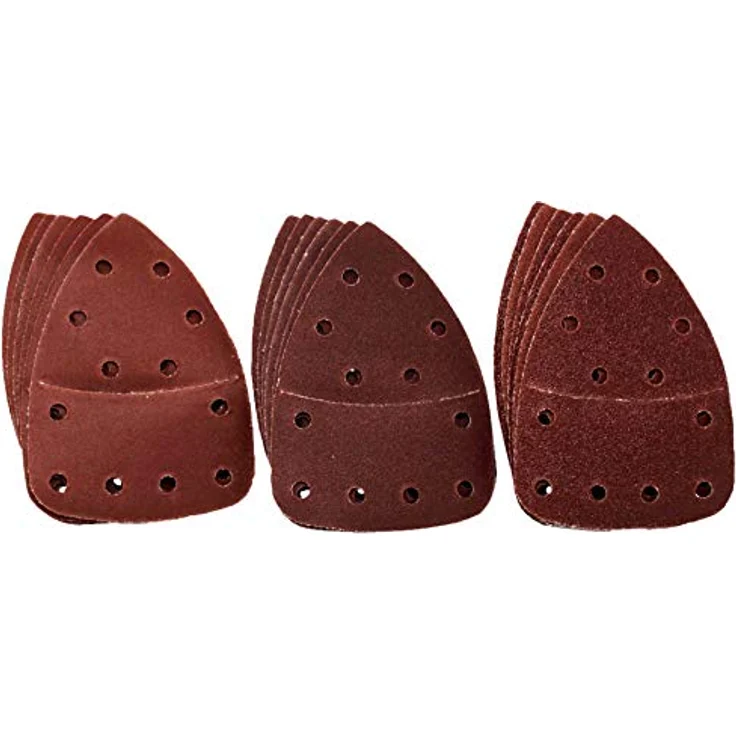 Grizzly Tools 18 Stück Schleifblätter Holz für Parkside Multischleifer, 6x P60, 6x P120, 6x P240, für verschiedene Schleifanwendungen – Bild 1