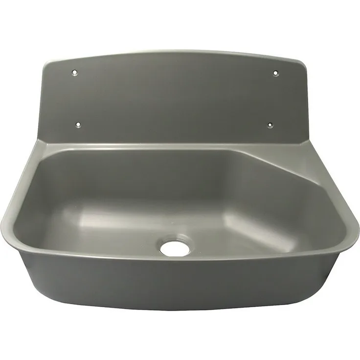 Haas Otto Küchenspüle Kunststoff-Universal-Ausgussbecken "Greta", 36.7/52.6 cm, grau, 100% Recyclingmaterial, 14 Liter Fassungsvermögen