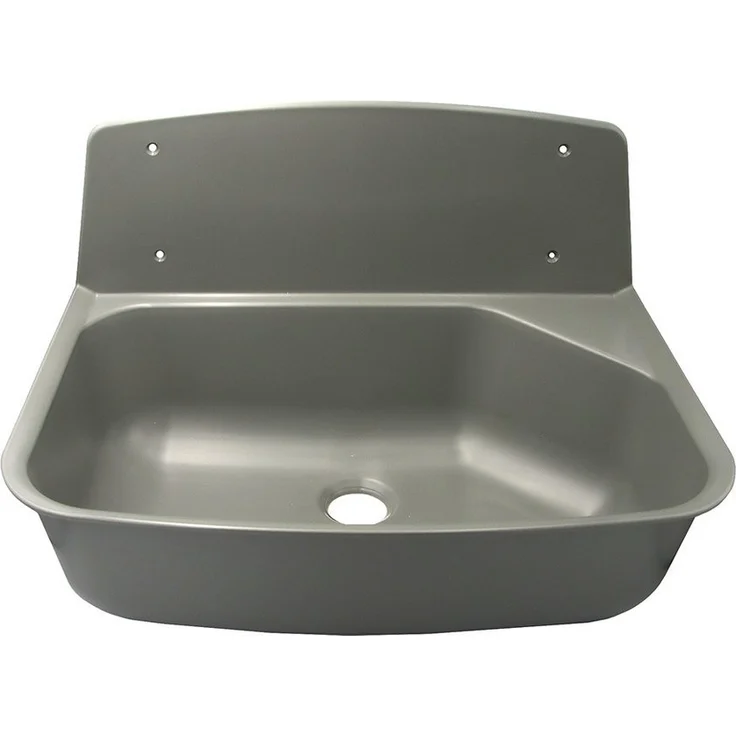Haas Otto Küchenspüle Kunststoff-Universal-Ausgussbecken "Greta", 36.7/52.6 cm, grau, 100% Recyclingmaterial, 14 Liter Fassungsvermögen