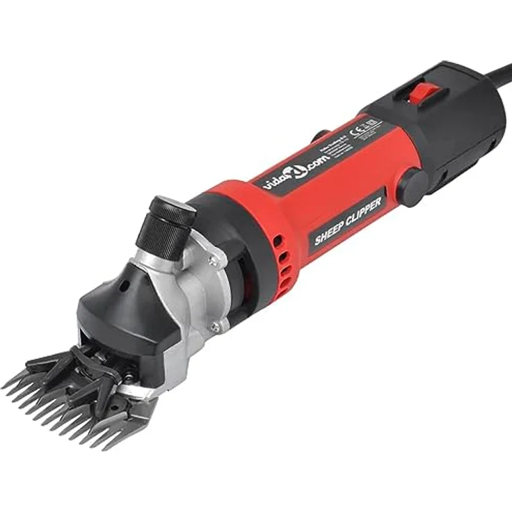 vidaXL Tierhaarentferner 6-tlg. Schermaschinen-Set für Schafe 320 W, Schwarz und Rot – Bild 5