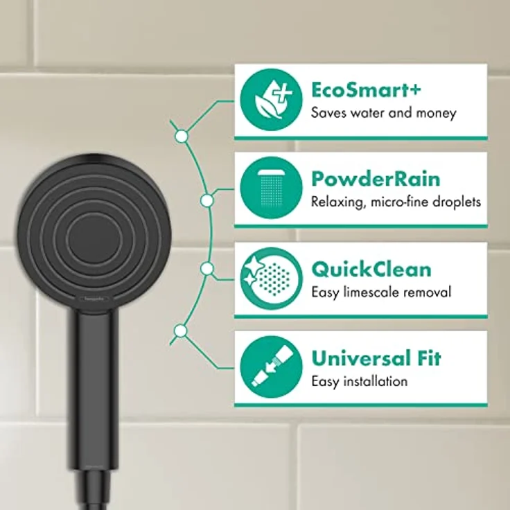 hansgrohe Handbrause Pulsify S, 10,5cm, wassersparend+ in Graphitgrau – Bild 2