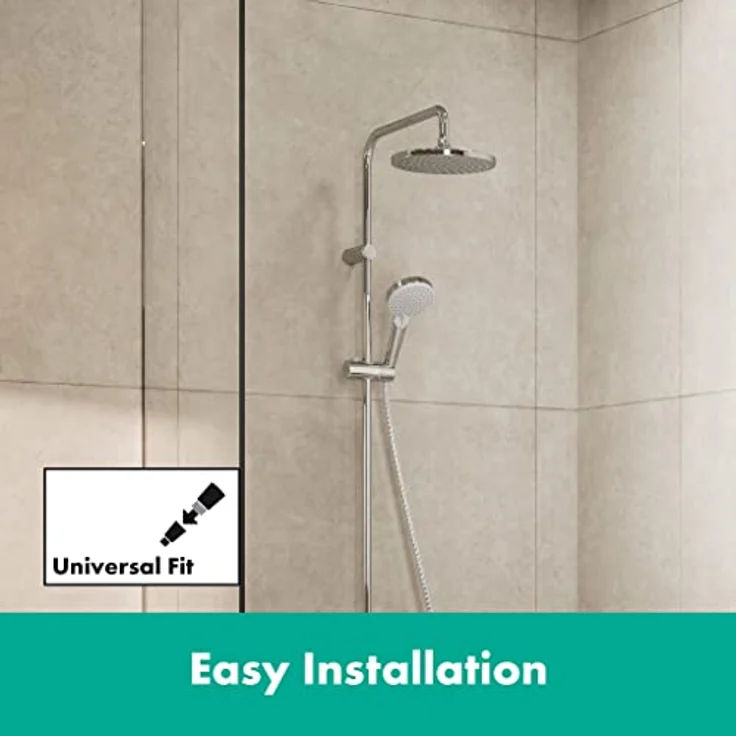 Hansgrohe Duschsystem Vernis Blend, 1 Strahlart(en), EcoSmart, Wannenthermostat, chrom – Bild 6