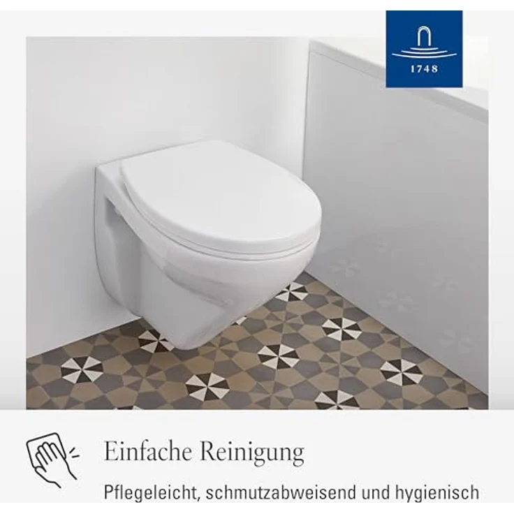 Villeroy & Boch O.novo WC-Sitz, Duroplast mit SoftClosing und QuickRelease, Weiß Alpin, 438 x 368 x 49 mm – Bild 4