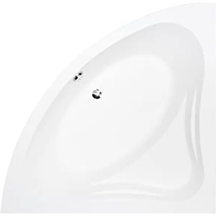 Besco BADLAND MIA Eckbadewanne, 140x140 cm, Weiß Acryl, 4in1 Komplettset mit Styroporverkleidung, Füßen und Chrom Automatik Ablaufgarnitur, Made in EU – Bild 2