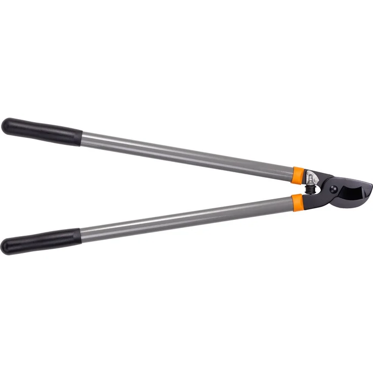 Primaster Astschere Bypass, 72 cm lang, robuste Stahlrohre, antihaftbeschichtete Klinge, grau/orange