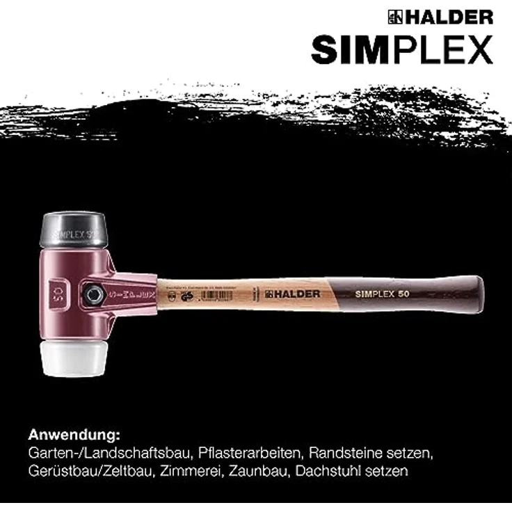 SIMPLEX-Schonhämmer, mit Stahlgussgehäuse und hochwertigen Holzstiel | Ø=30 mm | 3027.030 - Preisvergleich – Bild 5