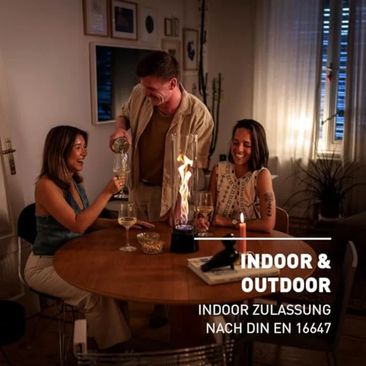 höfats Spin air 900, Tischfeuer in Schwarz – moderner Bioethanol-Tischkamin mit langer Brenndauer, emaillierter Gussfuß und innovativer Bio-Burner-Technologie – Bild 3