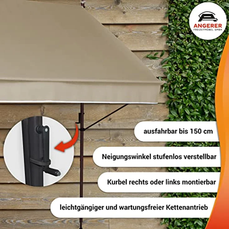 Angerer Klemmmarkise Style sand 250 cm breit – Bild 4