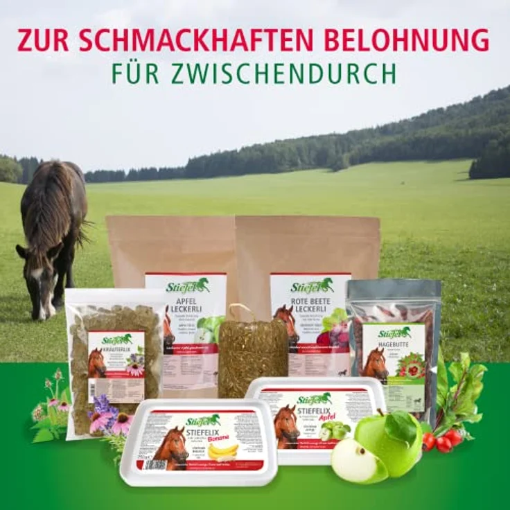 Stiefel Rote Beete Leckerli für Pferde, mit Rote Beete Geschmack, getreidefrei, ges&e Belohnung, ideal für Freizeit-, Sport-, Leistungs- & Zuchtpferden, 1kg – Bild 3